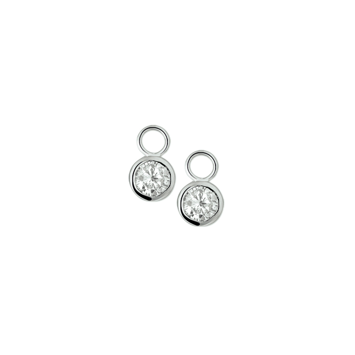 Ohrring-Anhänger Zirkonia Silber rhodiniert