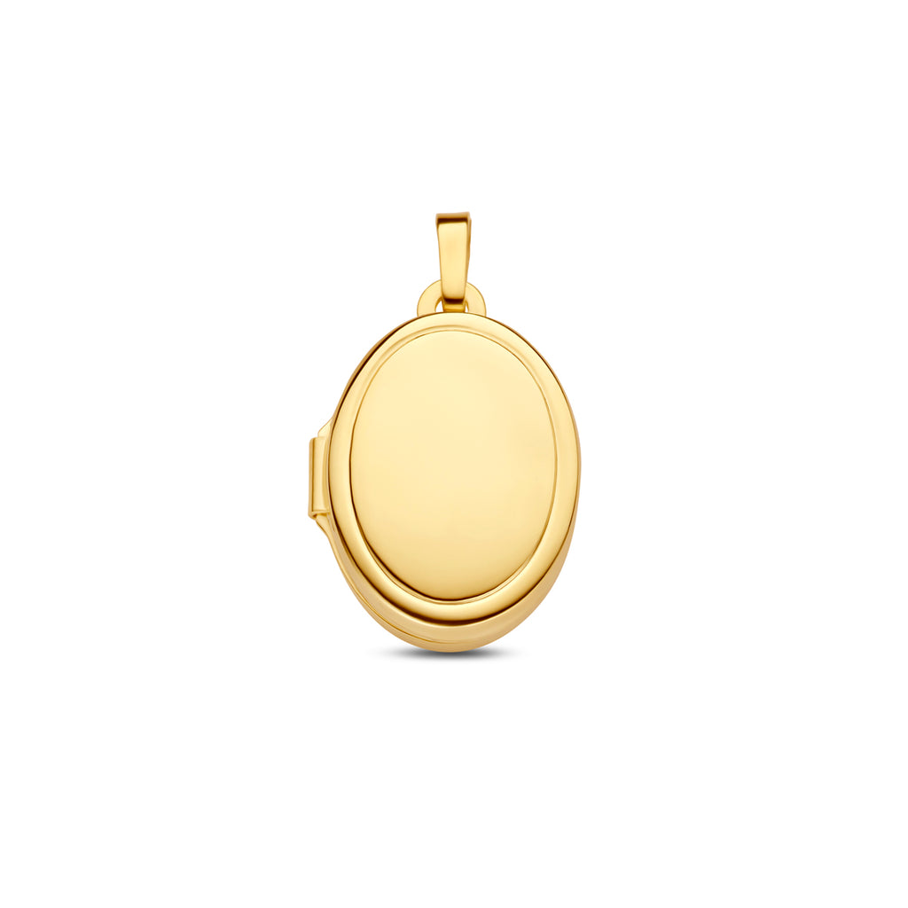 medaillon ovaal 15 mm 14K geelgoud - ovaal