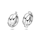 Ohrringe 22 mm Silber rhodiniert