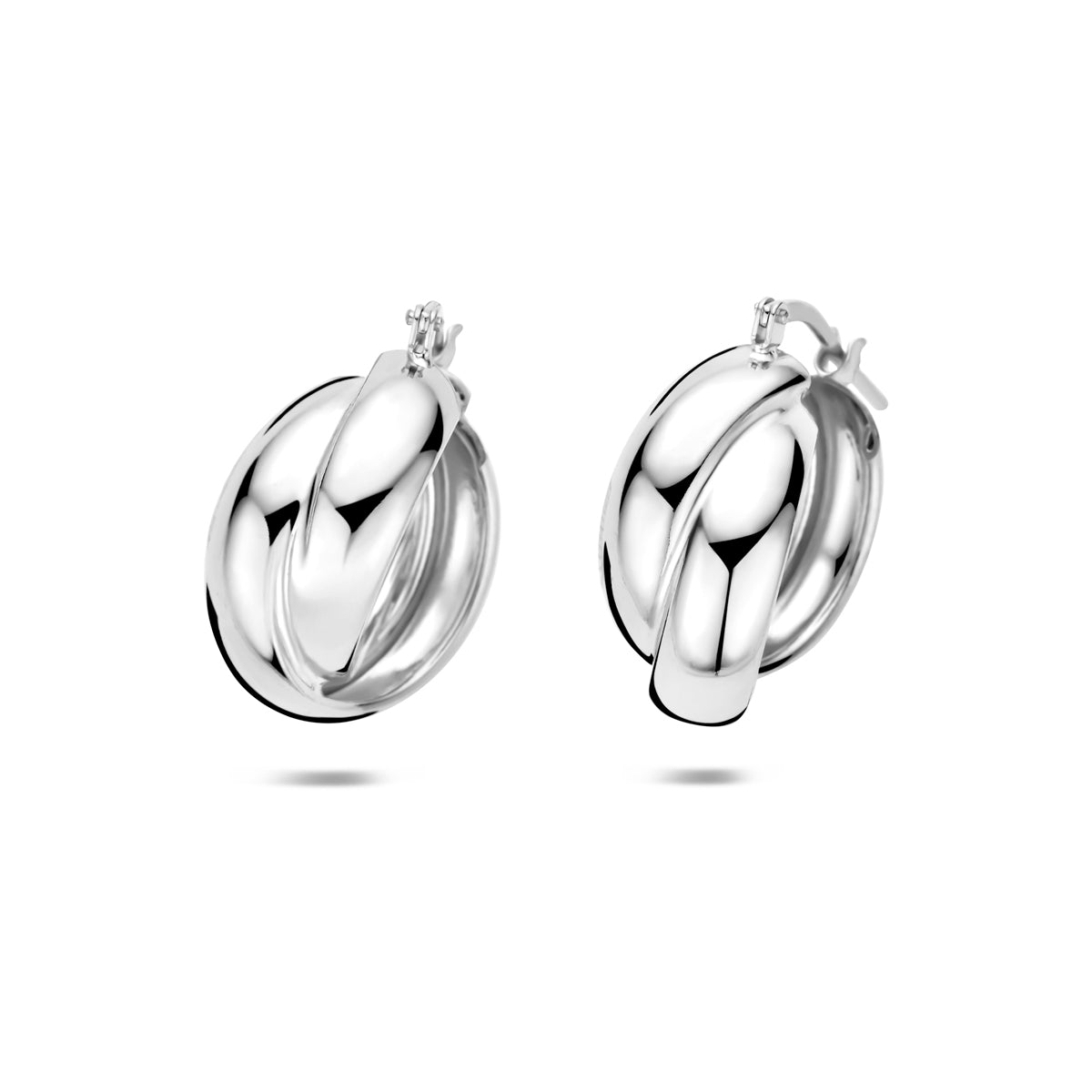 Ohrringe 22 mm Silber rhodiniert