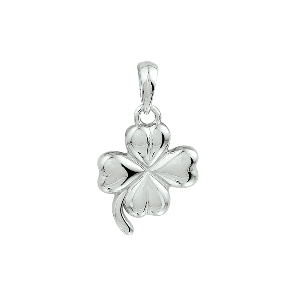 Anhänger Kleeblatt 14 mm silber rhodiniert