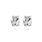 Steckerohrringe 15 mm rhodiniertes Silber