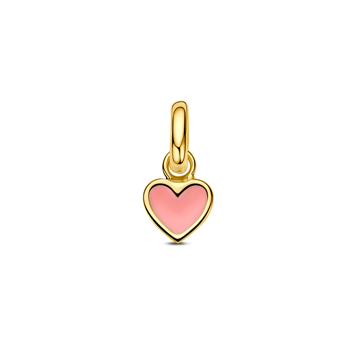 9k hanger hartje roze 4,5 mm 9K geel