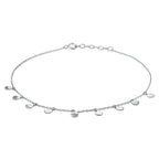 Fußkettchen Kreise 1,2 mm 24 + 2 cm Silber rhodiniert