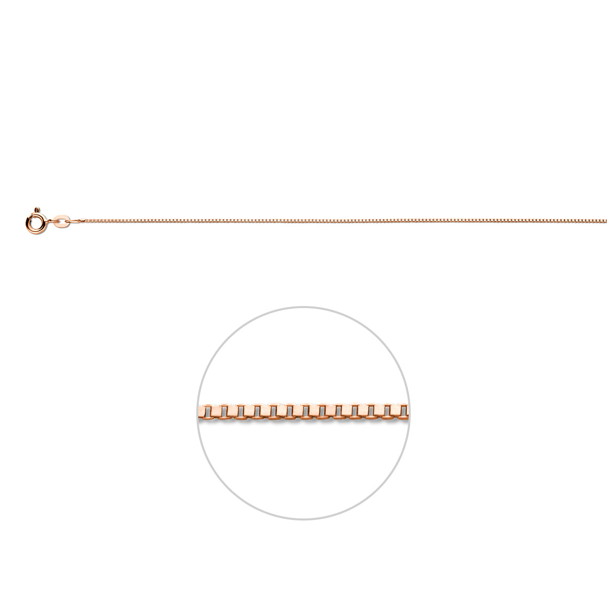 venetiaans 0,8 mm 14K roségoud