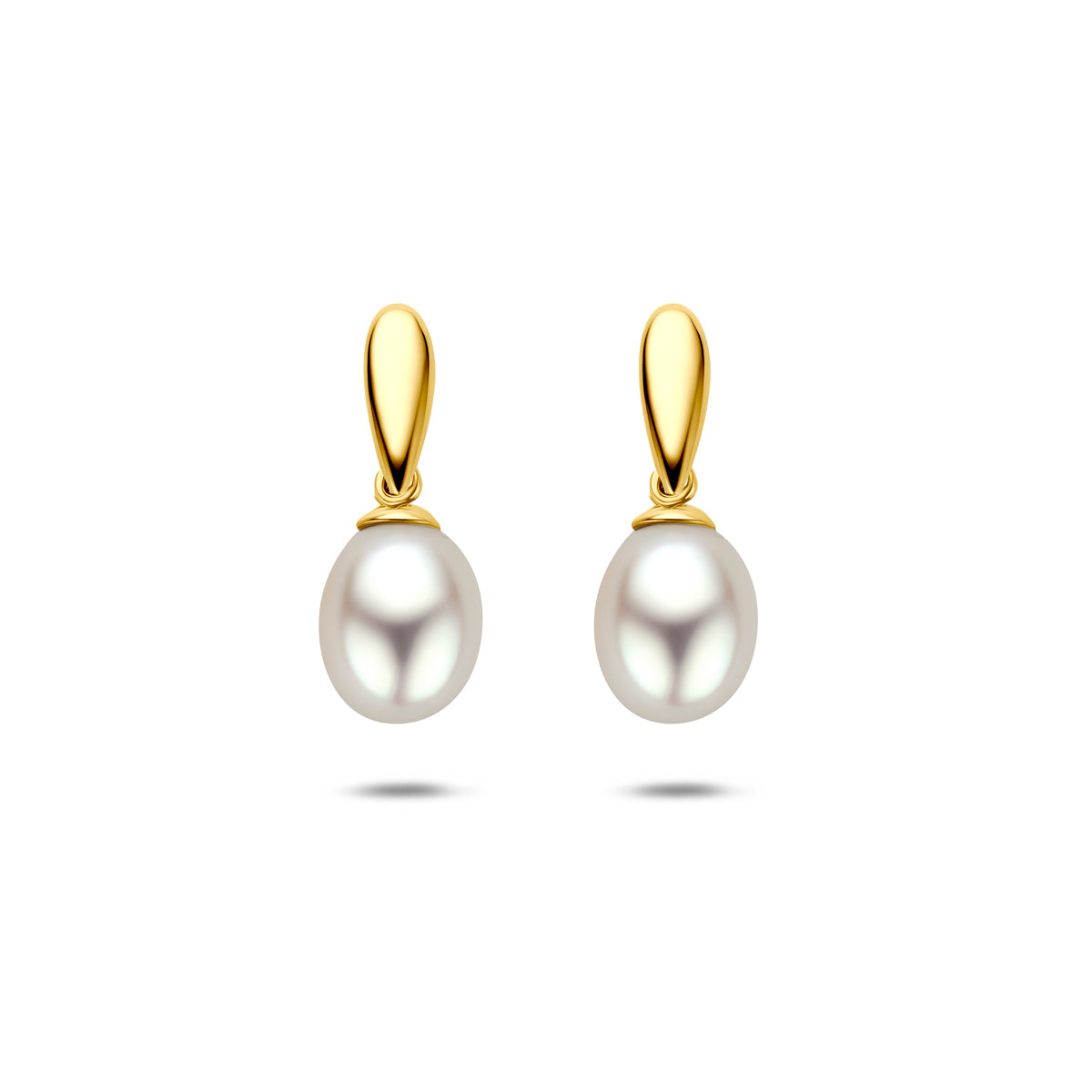 9k oorhangers parel 19 mm 9K geel