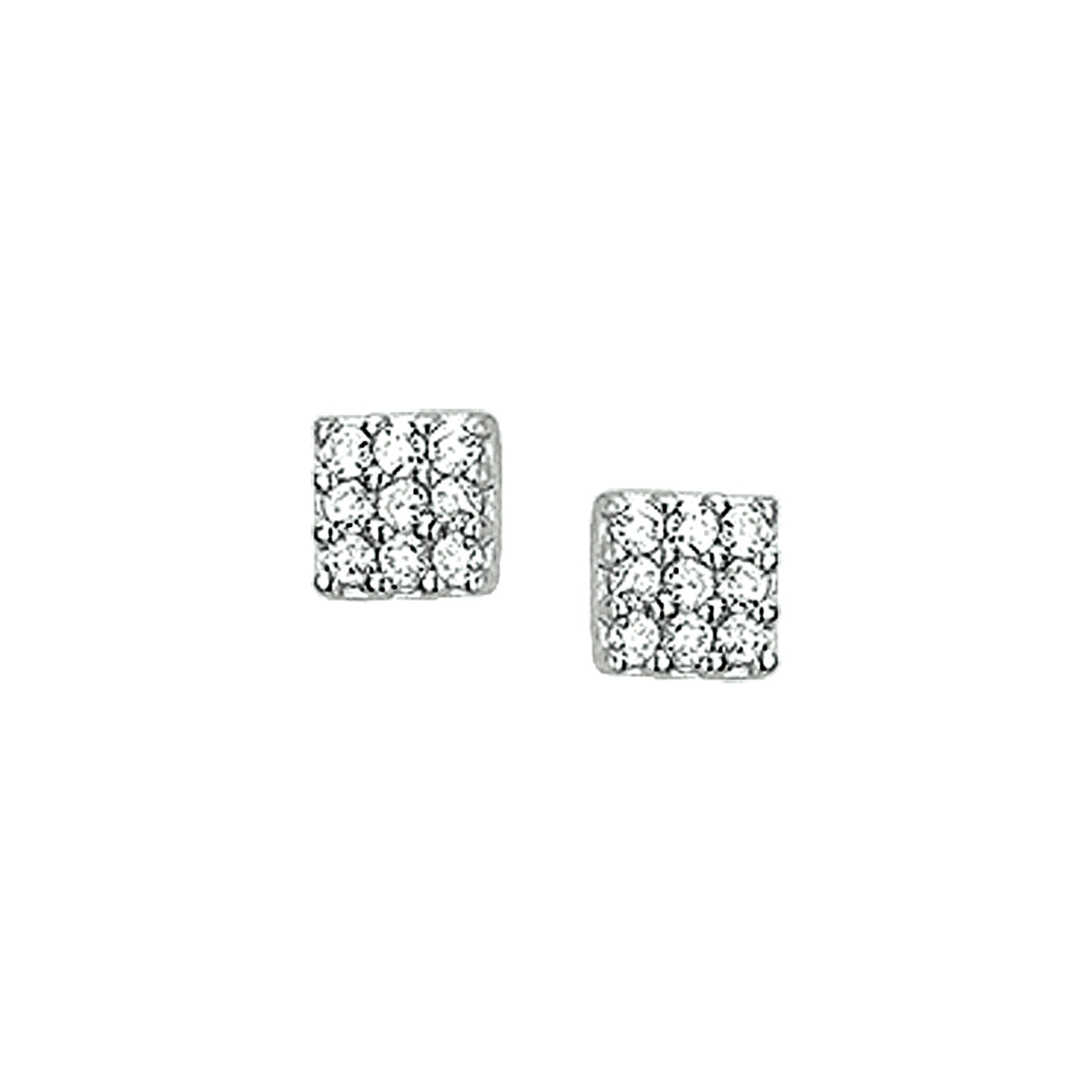 Ohrstecker Zirkonia Silber rhodiniert