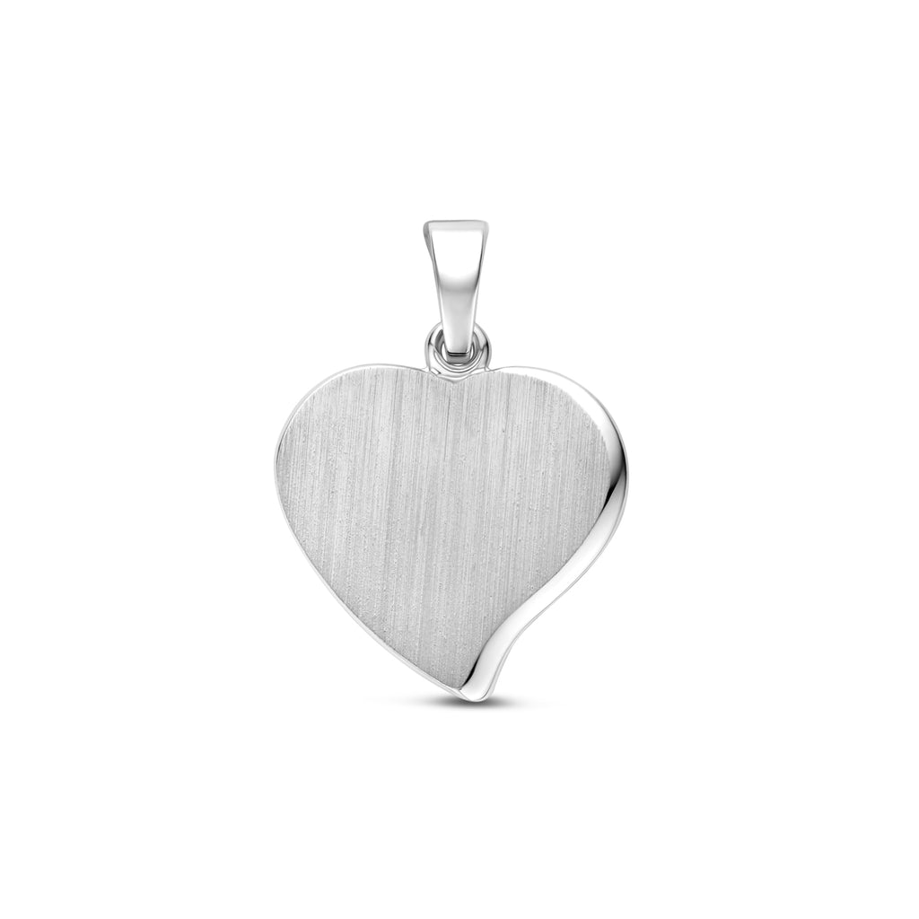 graveerhanger hartje 21 mm zilver gerhodineerd