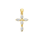 hanger kruis zirkonia 14,5 mm 14K geelgoud