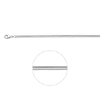 slang rond 2,4 mm zilver wit