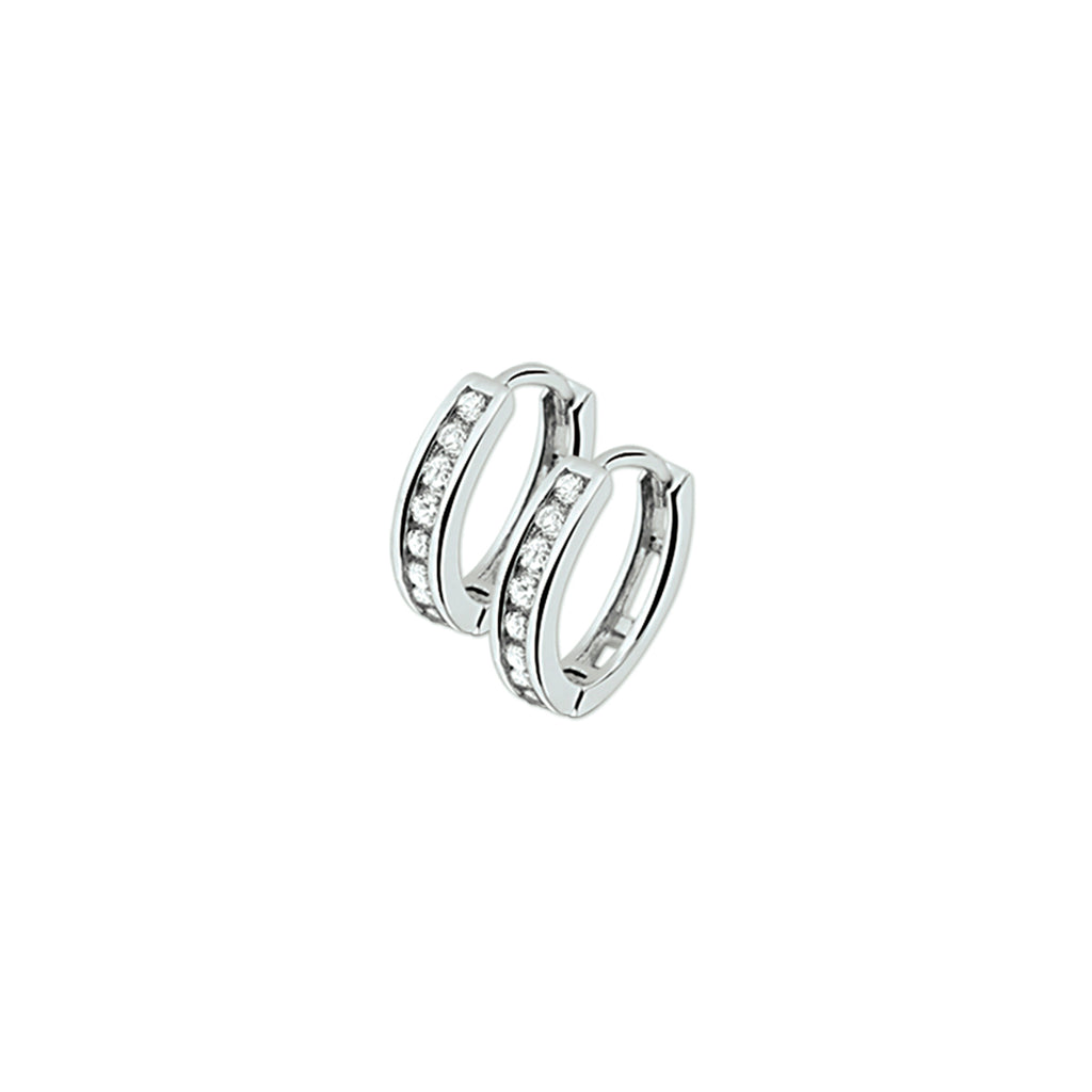 klapoorringen zirkonia zilver gerhodineerd