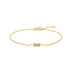 armband infinity zirkonia 16 - 18 cm 14K geelgoud