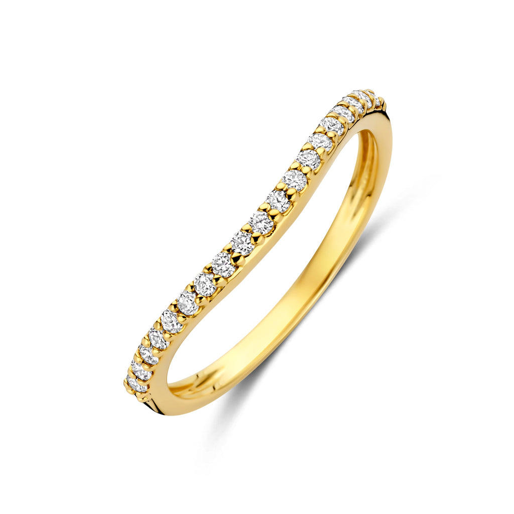 ring lab grown diamant 0.19ct g vs 14K geelgoud