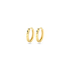 klapoorringen gediamanteerd 10,5 mm 14K geelgoud