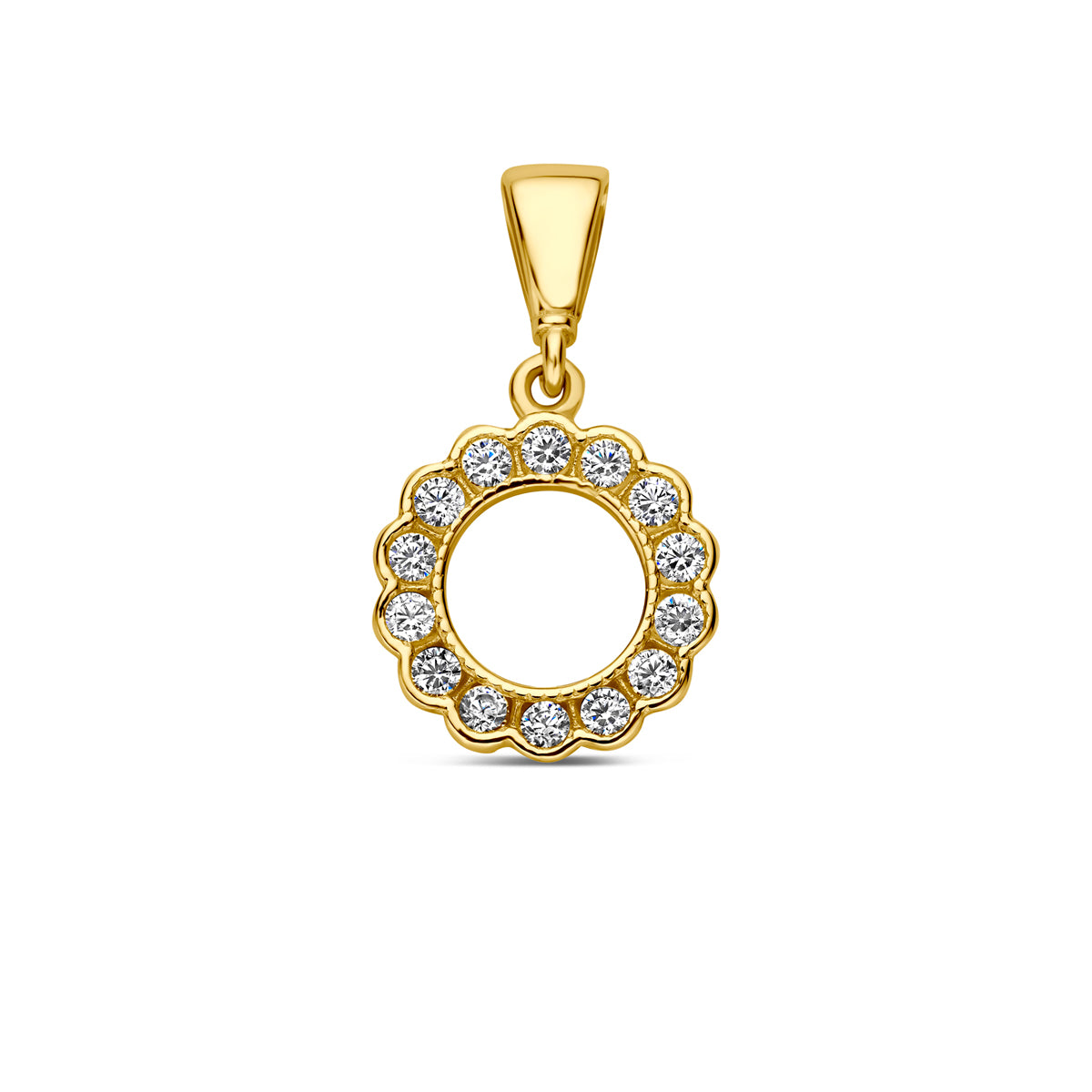 9k hanger zirkonia 10 mm 9K geel