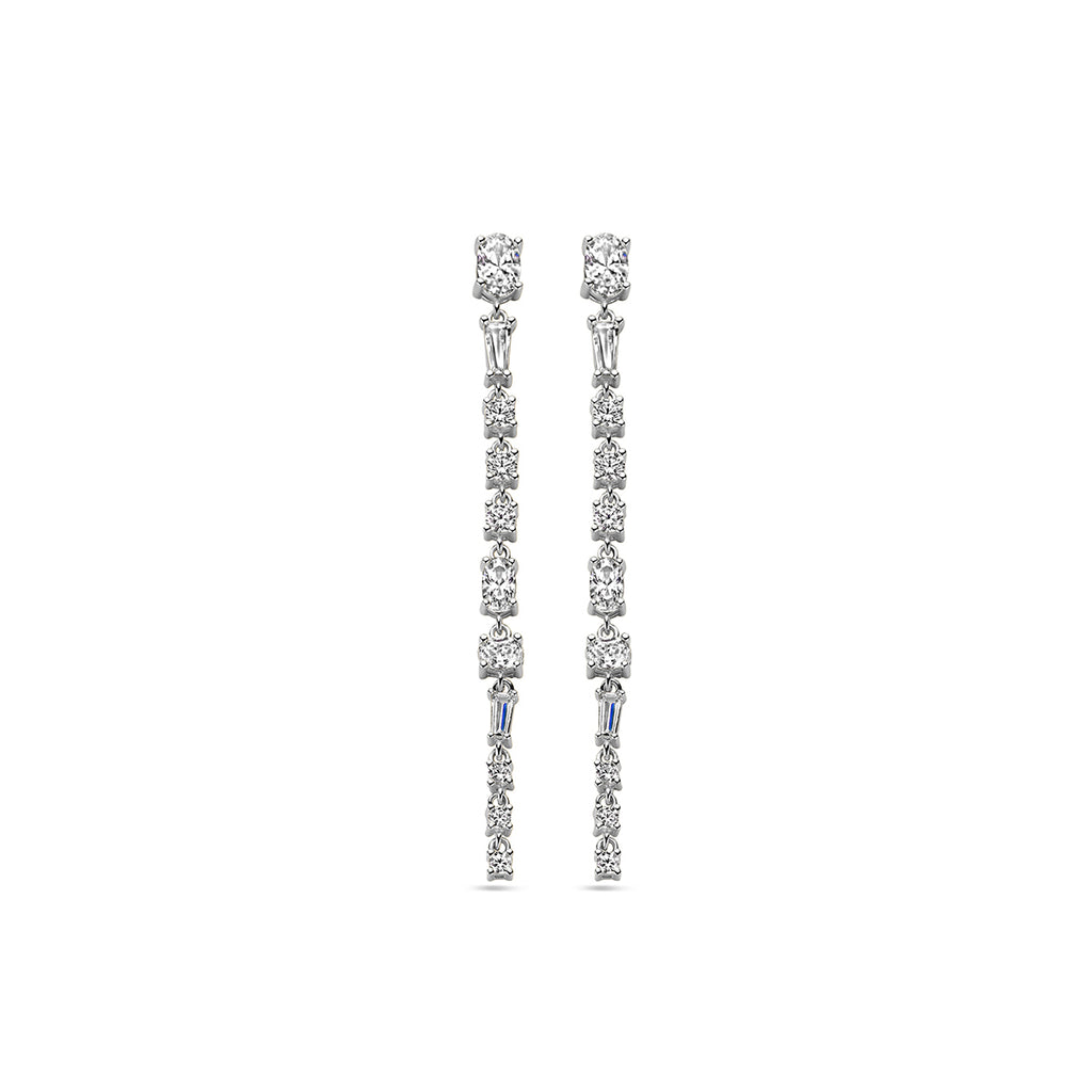 oorhangers zirkonia zilver gerhodineerd