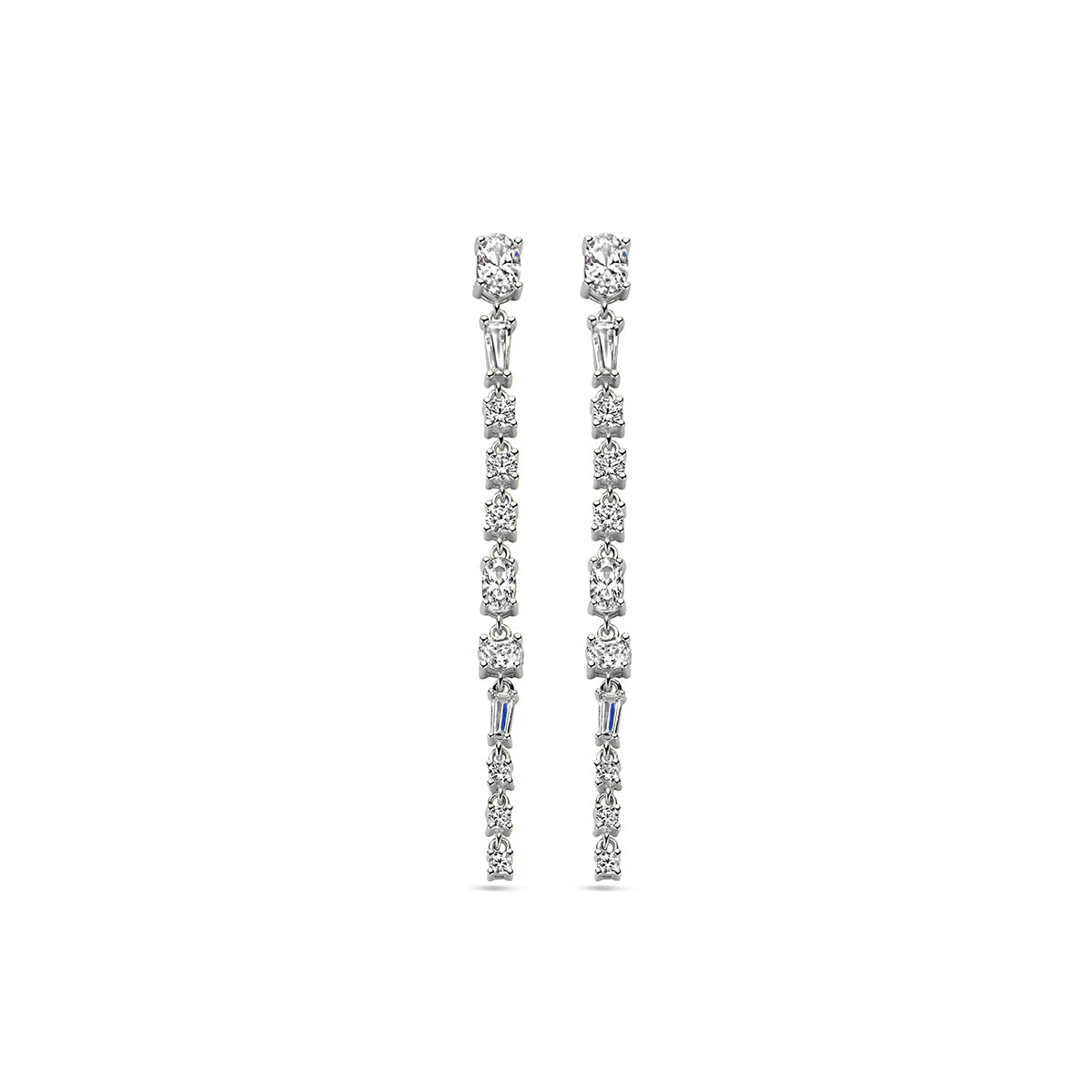 oorhangers zirkonia zilver gerhodineerd