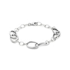Armband 11 mm 19 cm rhodiniertes Silber