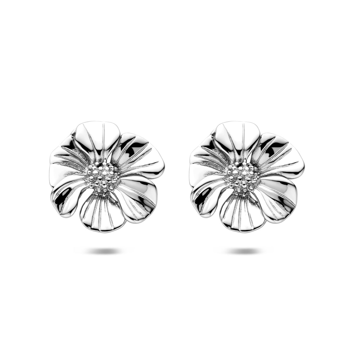 Ohrstecker Blume 26 mm Edelstahl