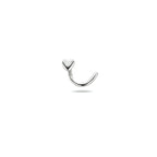 Curl-Nasenstecker Herz aus Silber rhodiniert