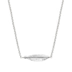 Halskette Feder 40,5 + 3 cm Silber rhodiniert