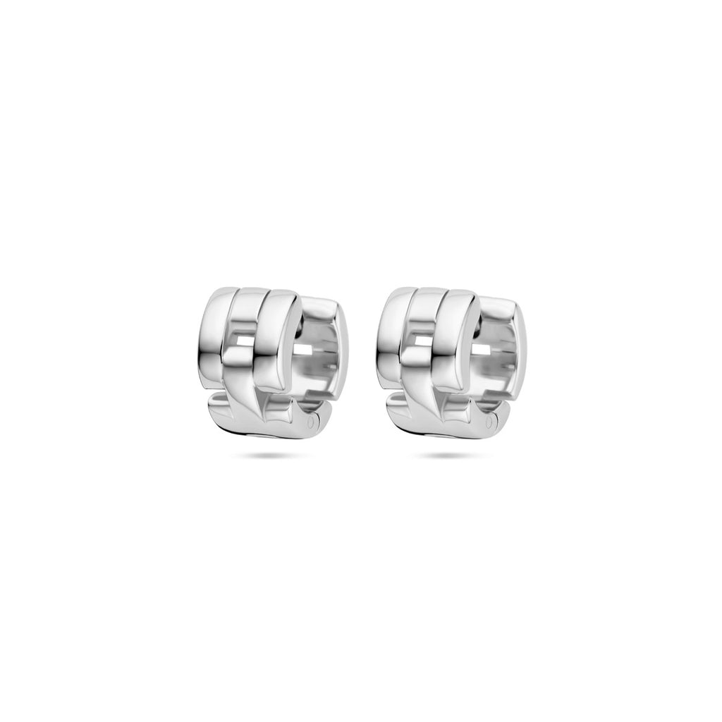 klapoorringen schakelmotief 10 mm zilver gerhodineerd