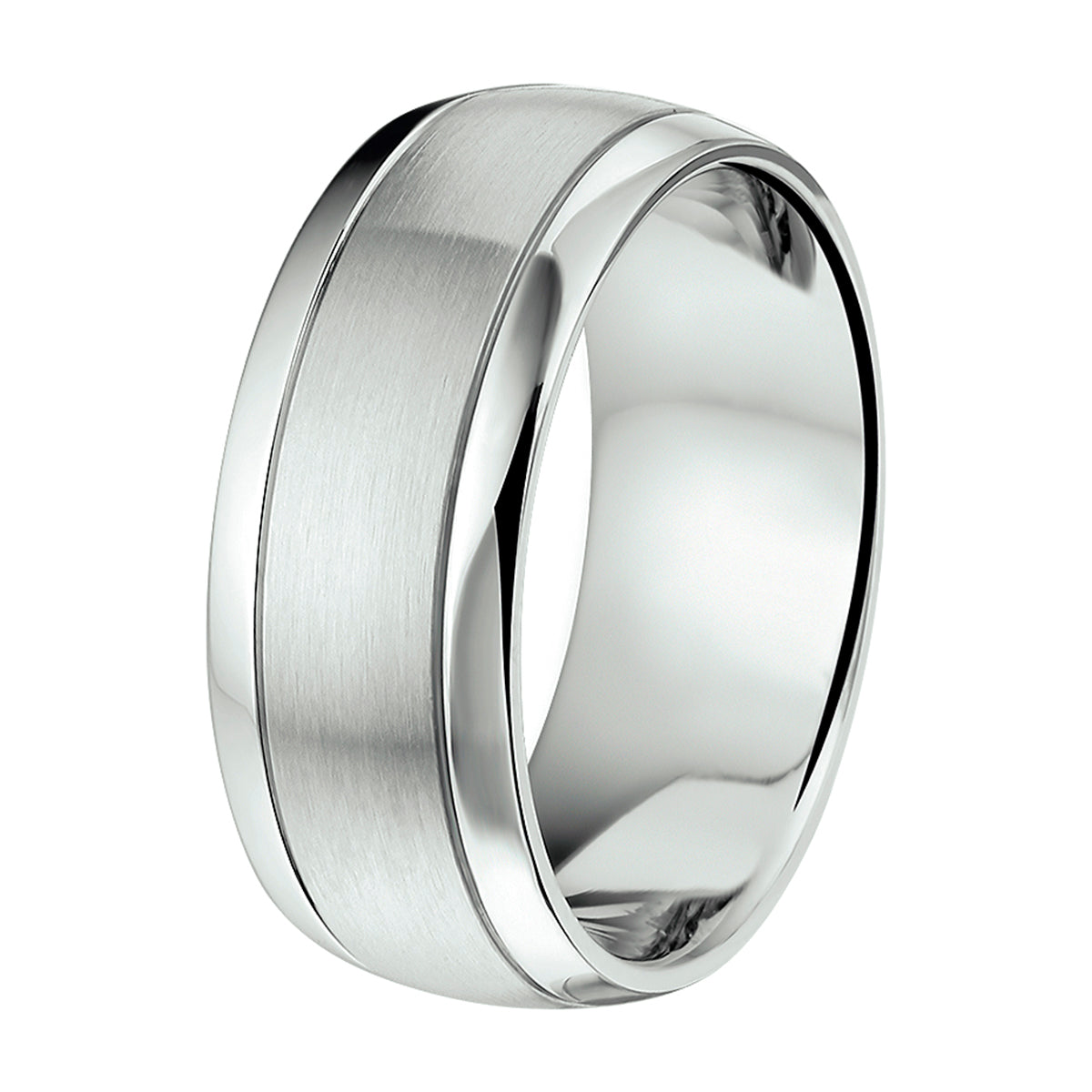 Ring 9 mm ohne Zirkonia Edelstahl