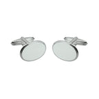 manchetknopen mat gediamanteerd zilver wit