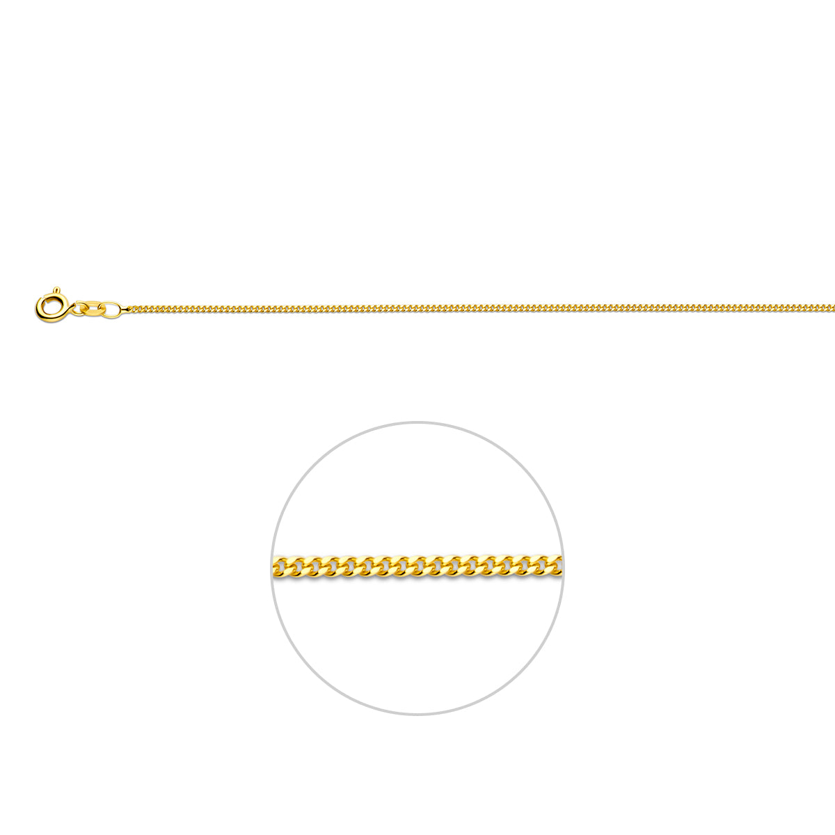 9k Gourmetkette 1,2 mm 9K Gelb