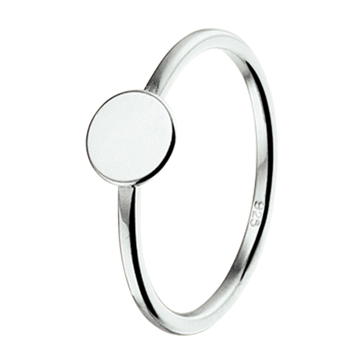 Ring rund Silber rhodiniert