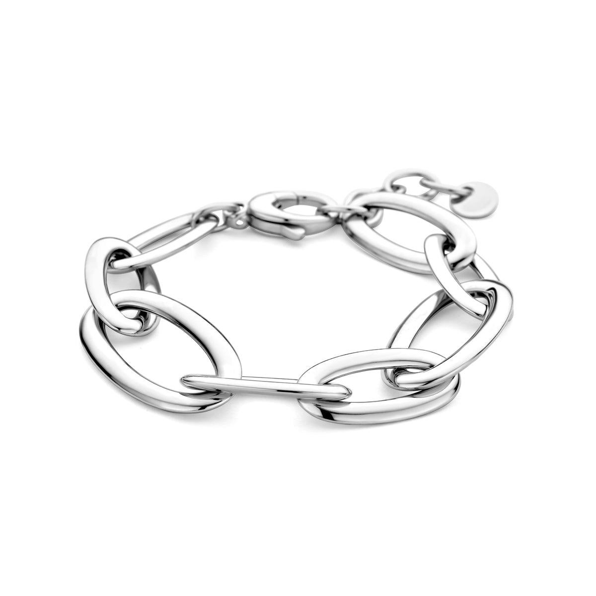 Armband 19 mm 20 + 3 cm Silber rhodiniert