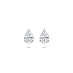 oorknoppen druppel zirkonia zilver gerhodineerd