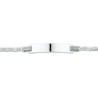 Gravurarmband Ankerplatte 5,0 mm 13 - 15 cm Silber weiß