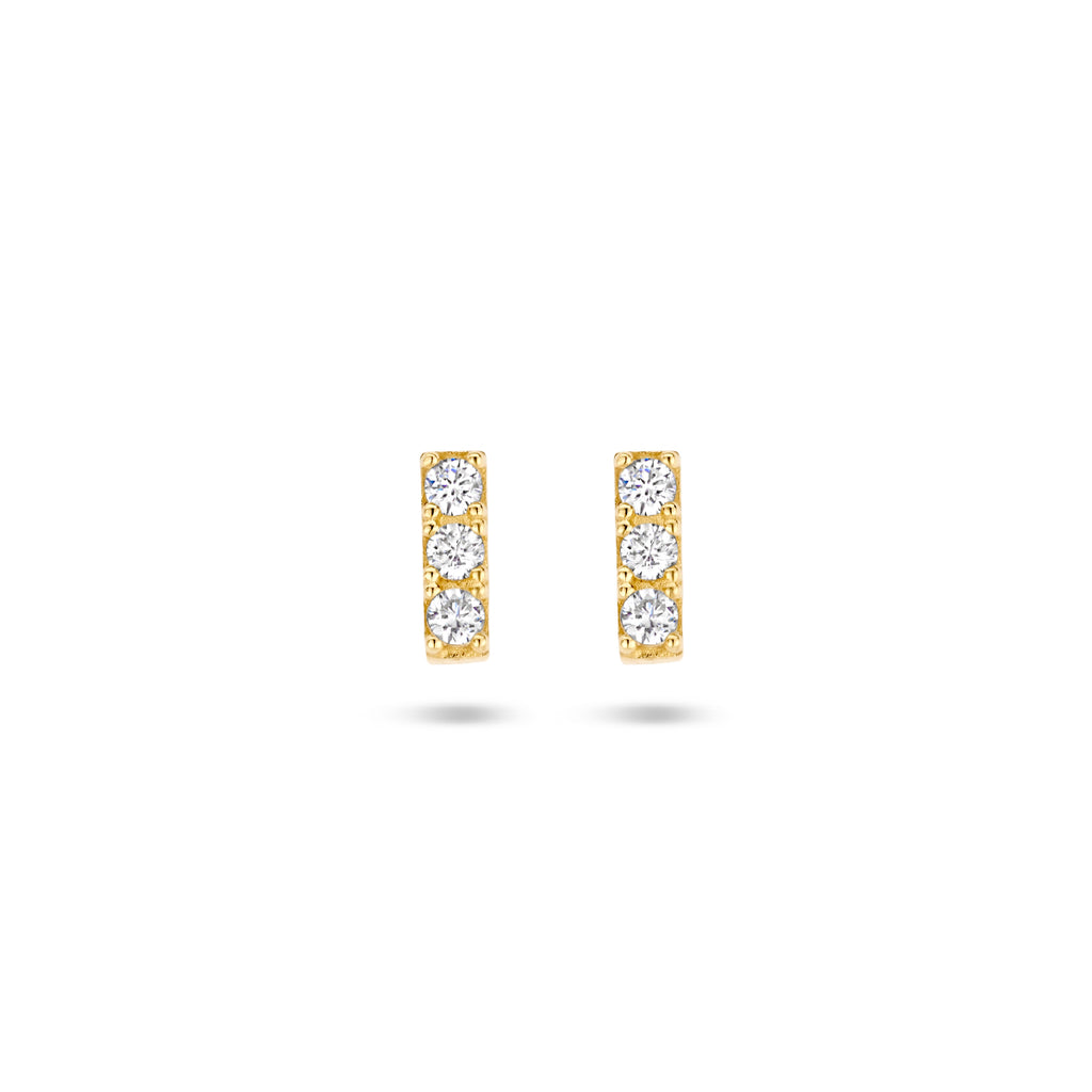 Ohrstecker Zirkonia 14K Gelbgold