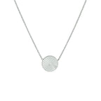 Halskette runder Diamant 40 + 5 cm Silber rhodiniert