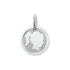 hanger meisje poli/mat zilver gerhodineerd