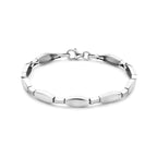 armband choker 5,5 mm 18,5 cm poli/mat zilver gerhodineerd