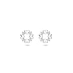 oorknoppen hartjes zirkonia 8 mm zilver gerhodineerd