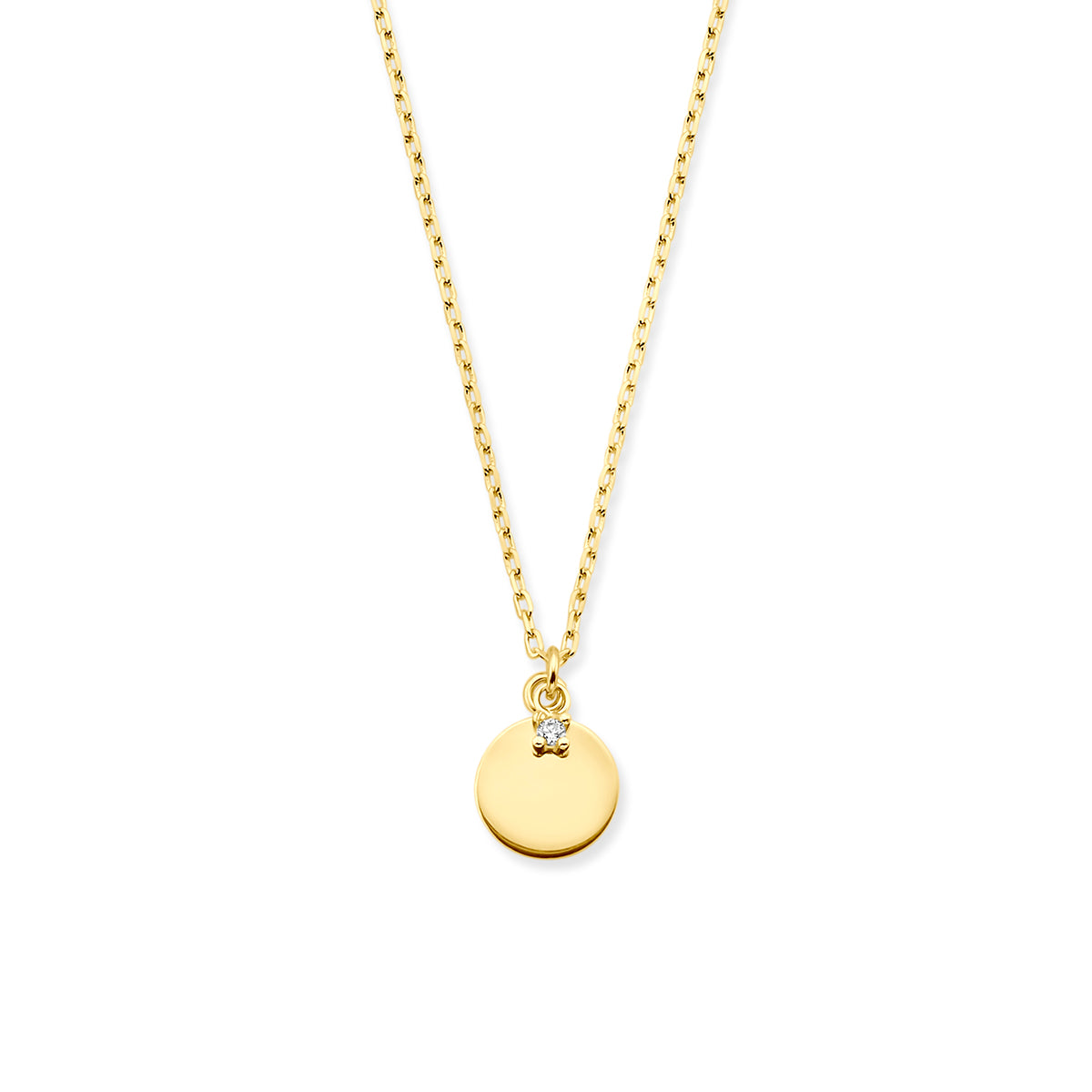 Halskette runder Zirkonia 40 - 42 - 44 cm 14K Gelbgold