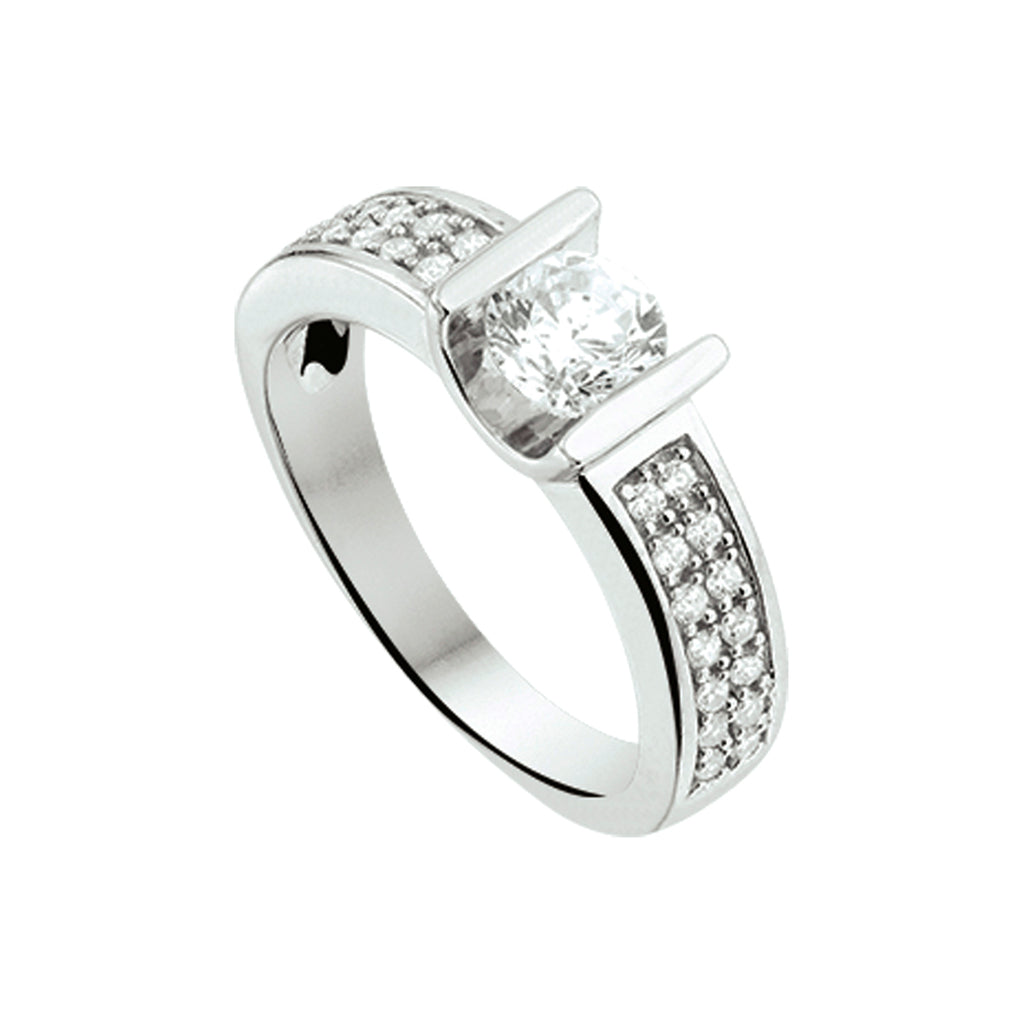 Ring Zirkonia 6,6 mm Silber rhodiniert