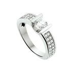 Ring Zirkonia 6,6 mm Silber rhodiniert