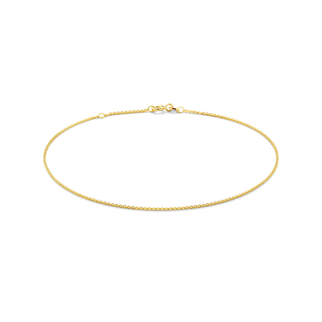 Fußkettchen Anker flach 1,2 mm 24 - 26 cm 14K Gelbgold