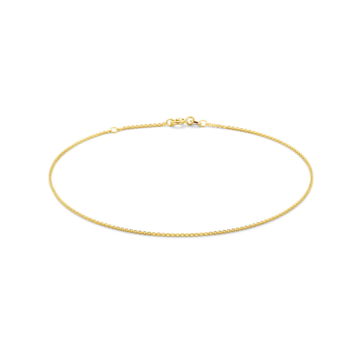 Fußkettchen Anker flach 1,2 mm 24 - 26 cm 14K Gelbgold