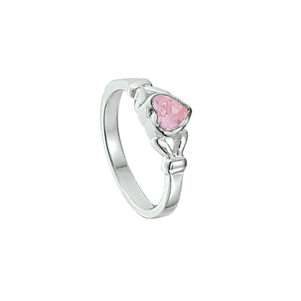 ring hart roze zirkonia zilver gerhodineerd