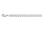 Gourmetkette 8-seitig geschliffen 7,5 mm Silber weiß