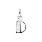 hanger letter zirkonia zilver gerhodineerd