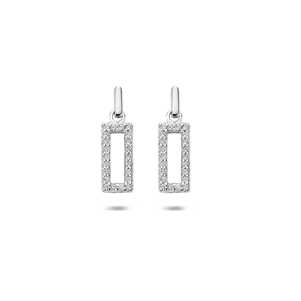 oorhangers zirkonia 16,5 mm zilver gerhodineerd