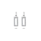 oorhangers zirkonia 16,5 mm zilver gerhodineerd