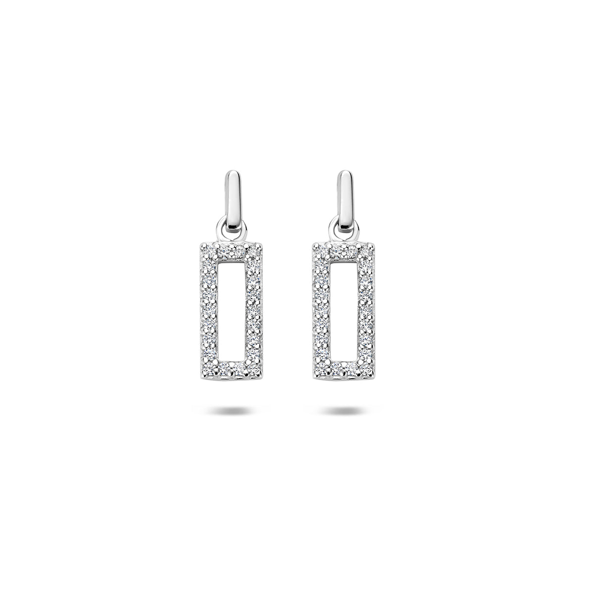 oorhangers zirkonia 16,5 mm zilver gerhodineerd