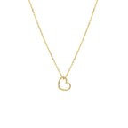 collier hart 40 - 42 - 44 cm 14K geelgoud